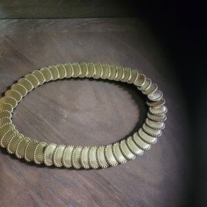 Vintage Gold Tone Elastic Stretch Belt
